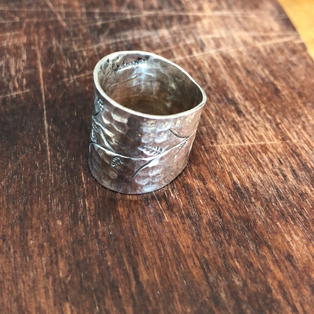 Leaf Sterling Silver Ring - image 4